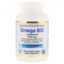  California Gold Nutrition Omega 800 1000 mg 90 