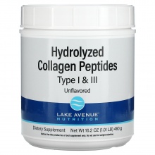  Lake Avenue Nutrition Hydrolyzed Collagen Peptides  Type 1 + 3 460 